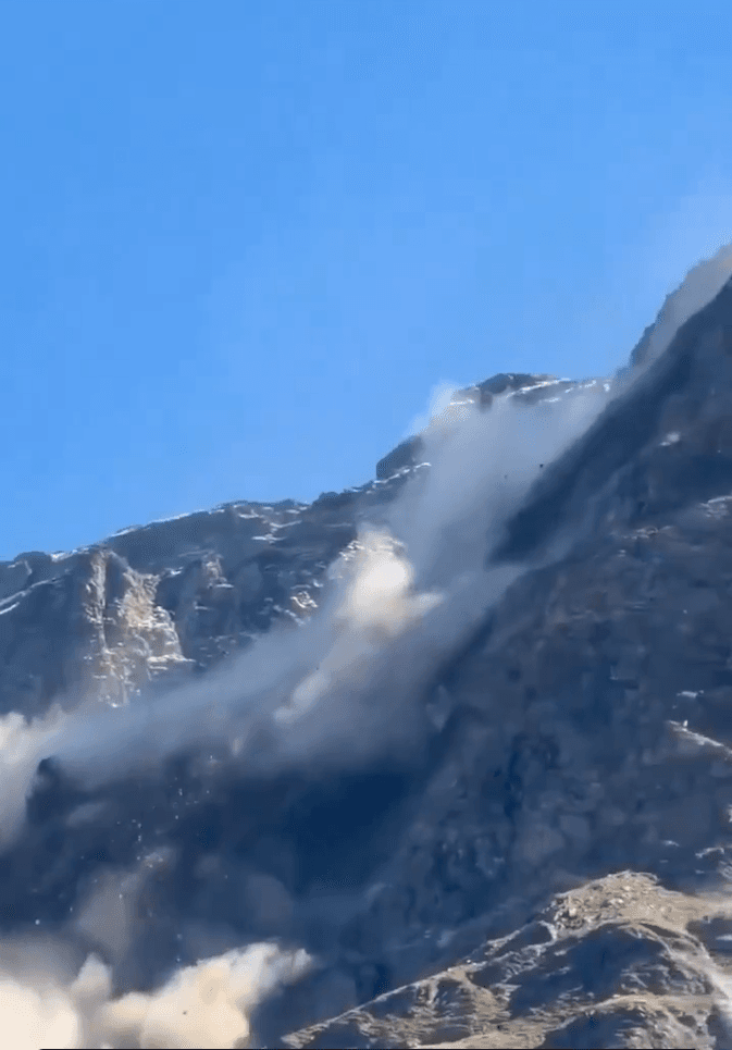 Tyrol du Sud: Un éboulement impressionnant près de la frontière suisse
