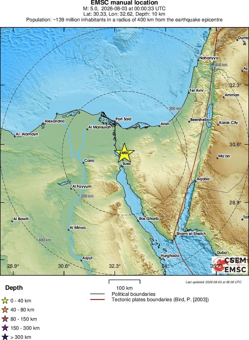 Séisme en Égypte: Une secousse de magnitude 5,6 réveille Le Caire