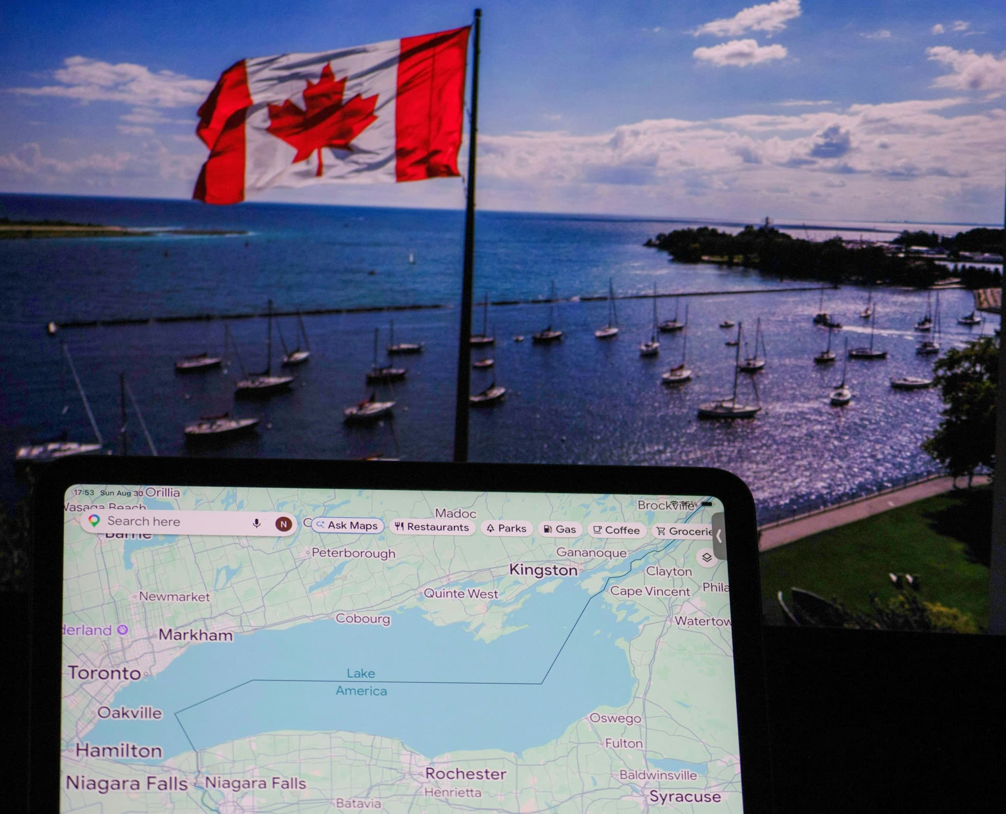 Tensions entre Ottawa et Washington: Le lac Ontario devient le lac d’Amérique sur le Google Maps américain